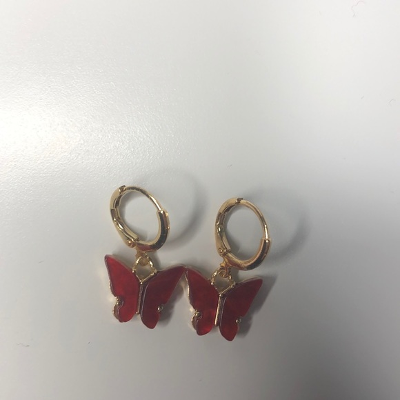 Cute Red Brandy Melville Earrings - Picture 2 of 3